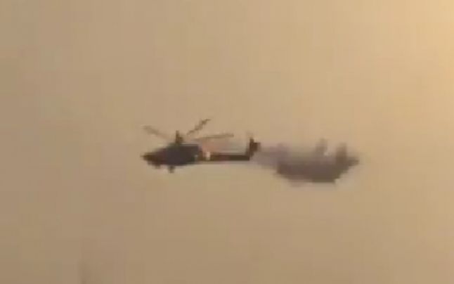 (Video) Cum este doborât un elicopter rusesc de către forţele ucrainene cu lansatoare portabile de rachete 1