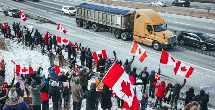 (Video) Români stabiliţi în Canada au luat parte la protestul camionagiilor de la Ottawa. ”l-am dat jos pe Ceauşescu şi el era mai deştept decât Trudeau” 1