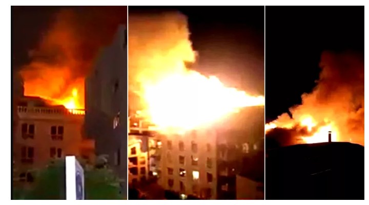 (Video) Arde „cartierul bogaților” din București! Pompierii intervin cu greu din cauza blocurilor lipite unele de altele și a străzilor înguste 1